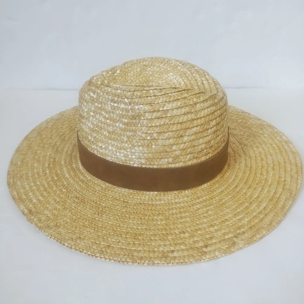 Gigi Pip Straw Sun Hat Womens One Size Wide Brim Fedora Boho